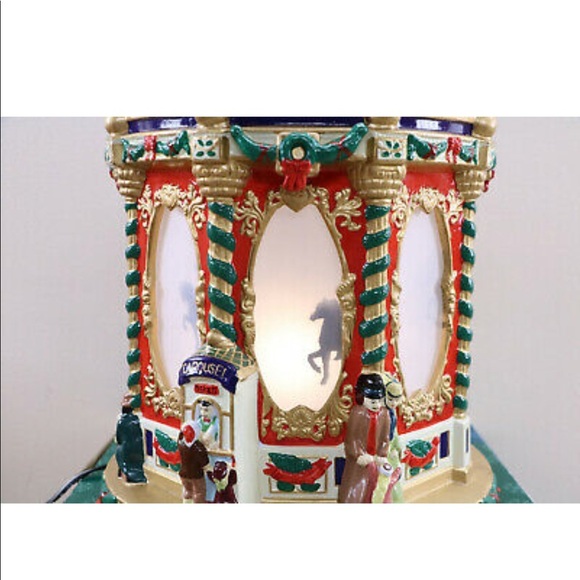 Rare Vintage Mr Christmas Moving Lighted Carousel - Picture 8 of 12